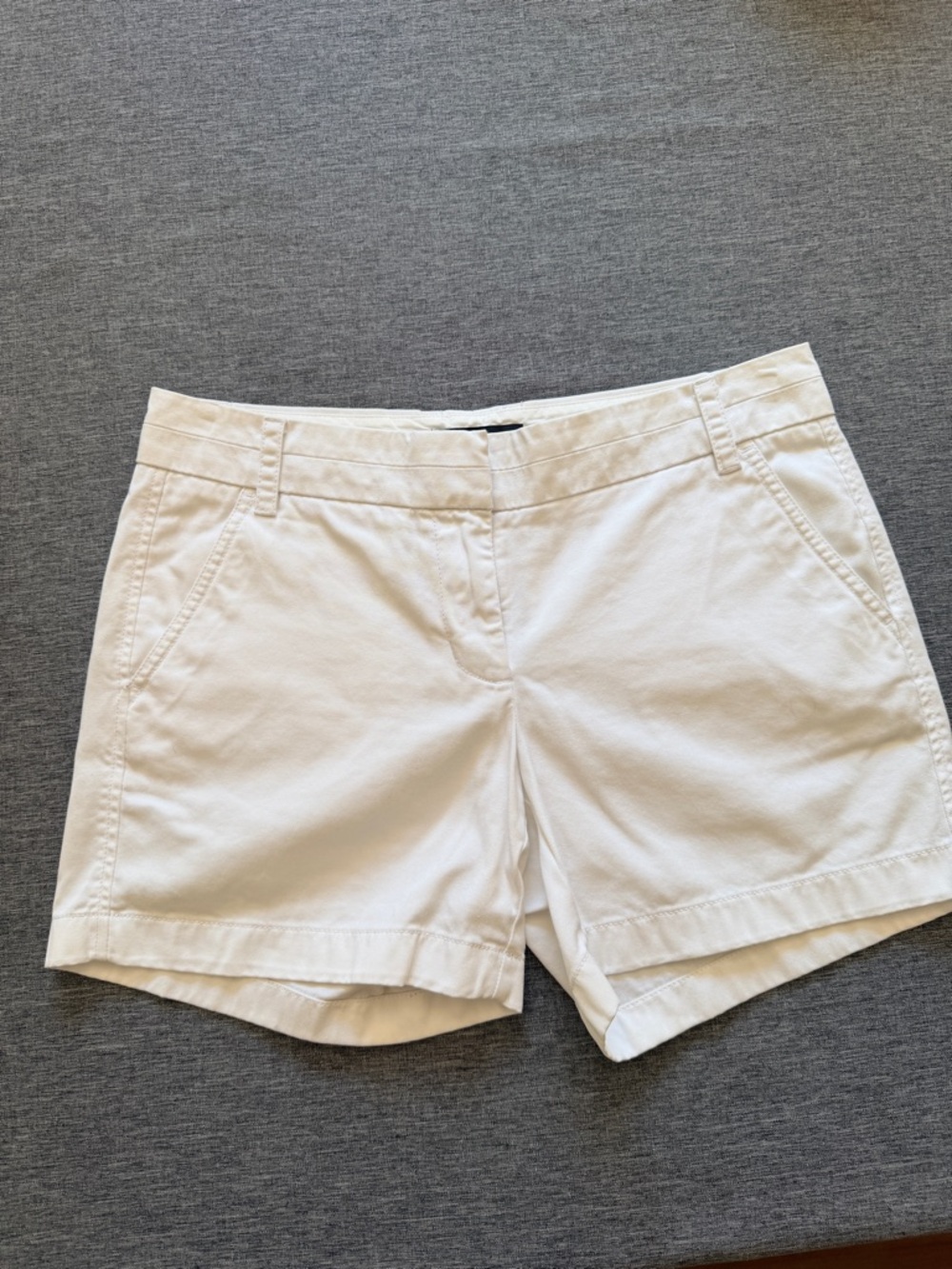 J. Crew White Cotton Chino Bermuda Shorts